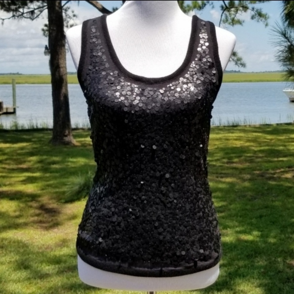 Magaschoni black sleeveless cashmere sweater